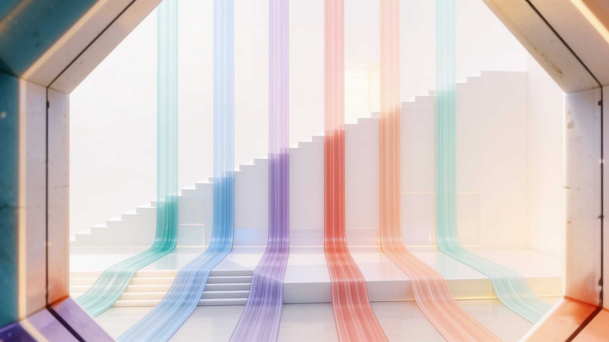 I nastri si dividono in corsie colorate, una per ogni tipo di lavoro